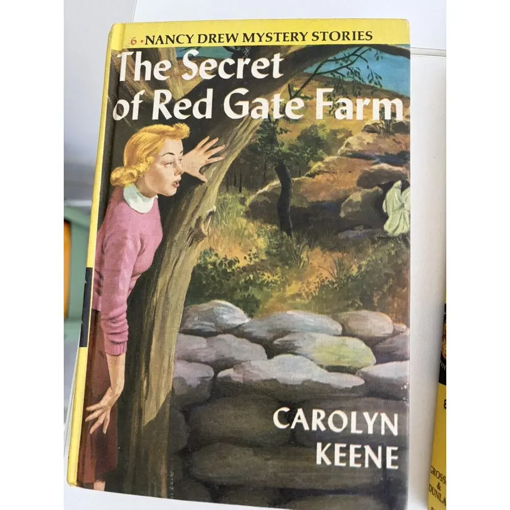 Lot 5 Nancy Drew Yellow Hardcover 60’s & 70s #6, 8, 13, 15, 19 Carolyn Keene